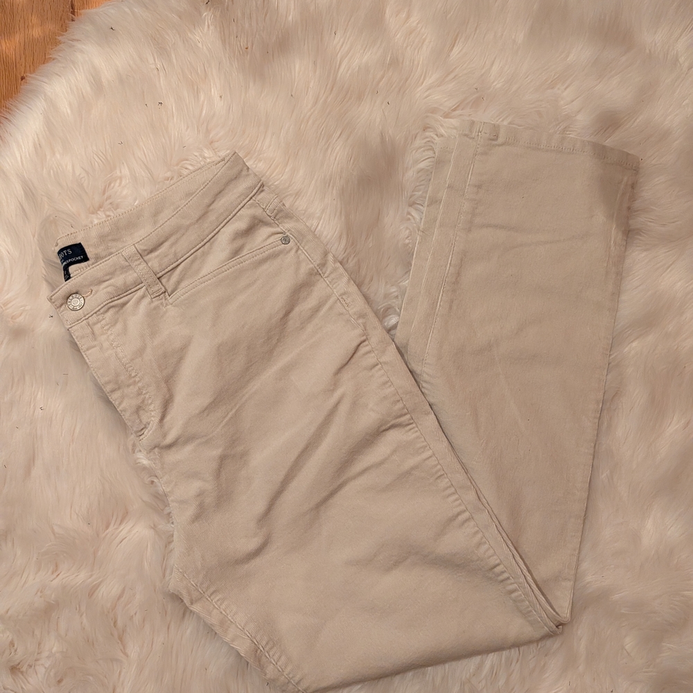 Talbots Cream Straight Leg Pants Size 12 New